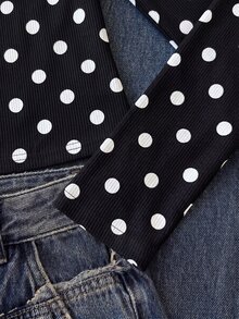 Áo thun tay dài dệt kim cổ vuông dáng ôm casual mới mùa thu cho bé gái tuổi tween - Nhiều màu - Xem 7
