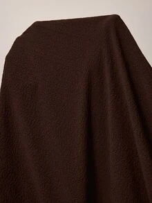 Enliva Plus Size Women's Solid Color Ruffle Elastic Waist Wide Leg Loose Casual Pants, Suitable For Daily Casual And Commuting Wear - Brown - View 6