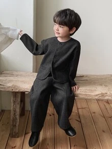 Dazy Kids Infant (Boy) Autumn/Winter Long Sleeve Jacket Set - Grey - View 5