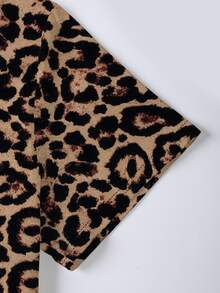 EMERY ROSE Retro Leopard Print Round-Neck Plus-Size T-Shirt - Multicolor - View 3