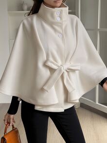 DAZY Women's Solid Color Fashion Versatile Daily Wear Overcoat - Beige - View 6