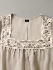 EMERY ROSE Women's Woven Casual Fall Long Dress - Apricot - View 4