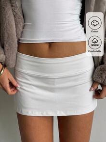 CovetEZ Women's Street Fashion Sexy Mini Skirt Shorts - White - View 1