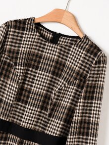 Rusticease Middle-Aged Women's Autumn/Winter Casual Plaid Dress - Multicolor - View 5