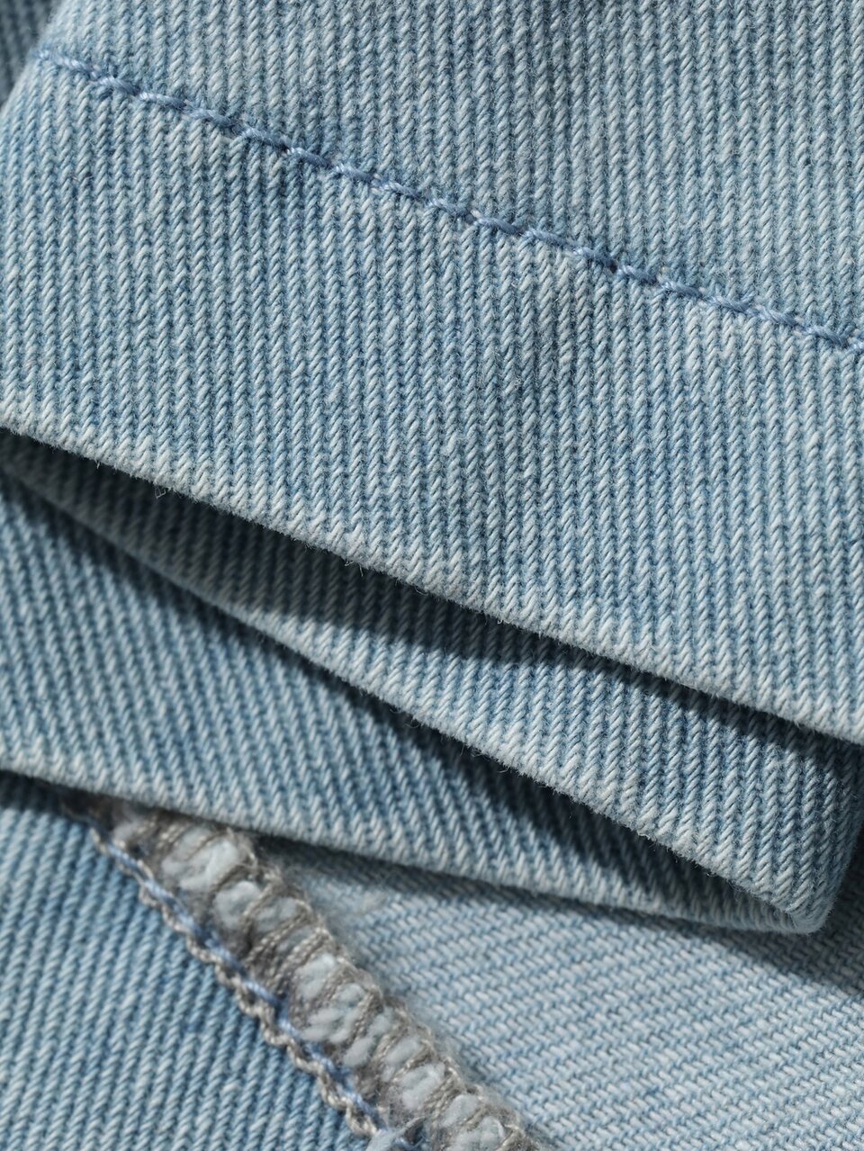 Light Blue Lapel Single-Breasted Snap Button Large Pocket Loose Long Sleeve Casual Daily Denim Jacket Fall
