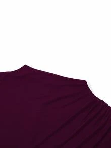 Ellevyn 女款法式溫柔風百褶網紗洋裝 - 中紫紅色 - 查看 6