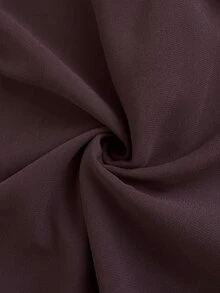 Easowa Stand Collar Ruffle Loose Chiffon Blouse, Casual Relaxed Elegant Commute Old Money Style Autumn/Winter Women's Shirt - Chocolate Brown - View 6