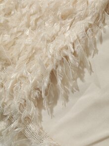 FRIFUL Women's Fashion Solid Color Tassel Tank Top Summer Brunch Tea Party Cream White Elegant French - Apricot - View 6
