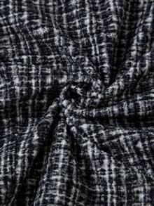 Muvela Women's Round Neck Casual Daily Outing Overcoat - Dark Grey - View 9