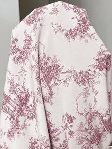 SHEIN 孕婦花卉印花哺乳休閒日常夏季洋裝 - 粉色 - 查看 8