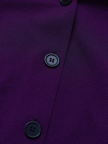 SHEIN Clasi Jaket Berkerudung Gaya Gelap dengan Hem Asimetris Ukuran Besar untuk Halloween, Kostum Halloween untuk Wanita, Gaun Ungu untuk Upacara - Purple - View 3