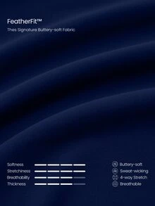 GLOWMODE FeatherFit™ 雙肩帶運動內衣 低衝擊 瑜伽 皮拉提斯 日常穿著 - Dark Blue - 查看 7