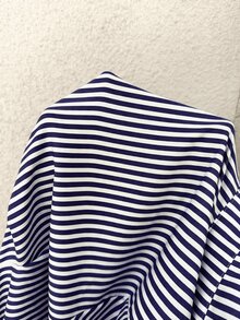 MaterniWear 孕婦條紋騎士圖案休閒日常夏季洋裝 - 寶藍色 - 查看 10