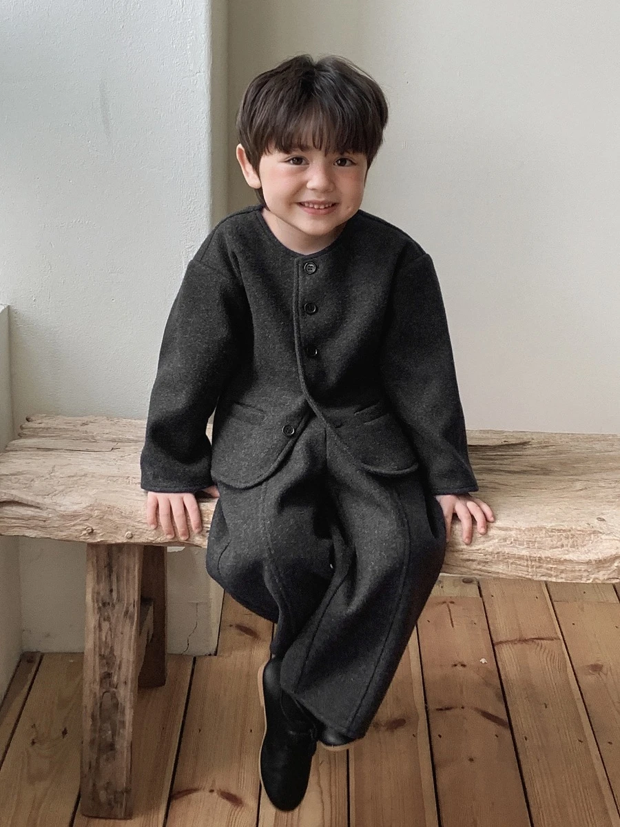Dazy Kids Infant (Boy) Autumn/Winter Long Sleeve Jacket Set - Grey - View 1