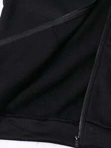 SHEIN 2件組兒童青少年男孩休閒運動寬鬆版型戶外全開襟連帽外套與慢跑長褲套裝，適合秋冬，休閒運動風 - 黑色 - 查看 6