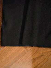 MOTF PREMIUM EXQUISITE ELEGANT HIGH-END ROUND NECK HEAVY BEADED COLD SHOULDER KNIT MAXI DRESS - Black - View 7