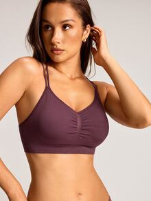 Barelissa 1pc Backless Cross Strap Bra - Purple - View 5