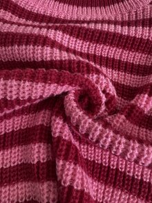 Sylviya Cardigan Rajut Wanita Kasual dengan Resleting dan Motif Garis-Garis Warna-warni - MultiWarna - View 7