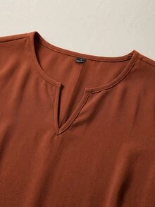 SHEIN 女款編織休閒度假風秋季洋裝 - 亮橙色 - 查看 5