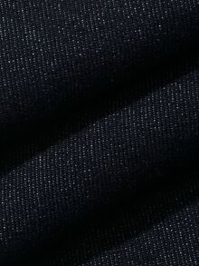 Dazy Plus Plus Size Letter Rhinestone Decor Casual Button Pocket Denim Jeans - Dark Wash - View 6