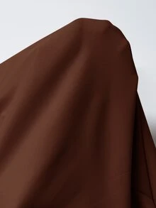 Elaquor 大尺碼優雅通勤純色燈籠袖女式襯衫 - 咖啡棕 - 查看 8