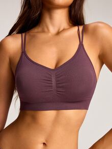 Barelissa 1pc Backless Cross Strap Bra - Purple - View 3