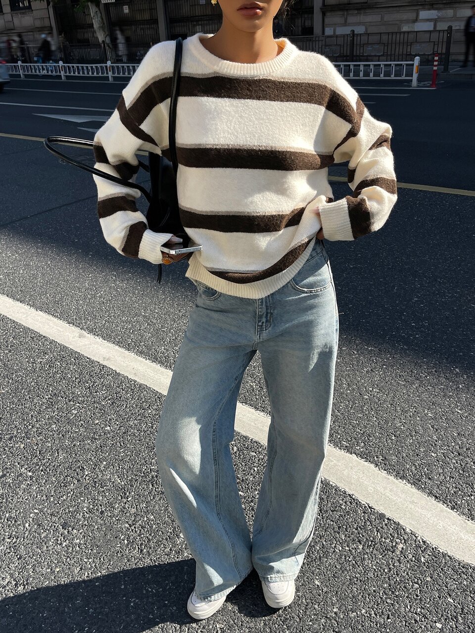 Women's Colorblock Casual Daily Long Sleeve Sweater Fall