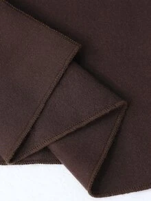 EMERY ROSE Mantel Wanita Ukuran Besar Warna Polos Lengan Panjang dengan Saku, Kasual Elegan, Cocok untuk Kantor, Acara Malam, dan Keluar, Warna Cokelat Musim Gugur - Coklat - View 7