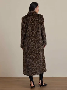 COSMINA Mantel Wanita Kasual Elegan dengan Hiasan Bulu - MultiWarna - View 3