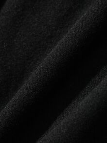 DAZY Grey Vertical Striped Collar Button Patchwork Black Slim Fit Long Sleeve 2 In 1 Commuter Style T-Shirt - Black - View 5