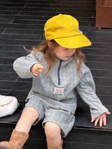 Dazy Kids Set Sweatshirt Lengan Panjang Berkerah Pita untuk Bayi/Balita (Perempuan) Musim Gugur/Dingin - Grey - View 3