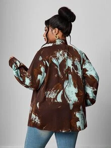Maweii Vintage Casual Bowknot Long Sleeve Versatile Plus Size Women's Blouse Fall - Multicolor - View 6