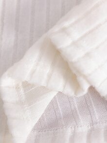 Set 4 Potong untuk Anak Perempuan: Bahan Fleece Bergaris, Kerah Tinggi, Lengan Panjang, Celana Panjang, Lapisan Dasar, Pakaian Dalam Termal Musim Gugur/Dingin - MultiWarna - View 7