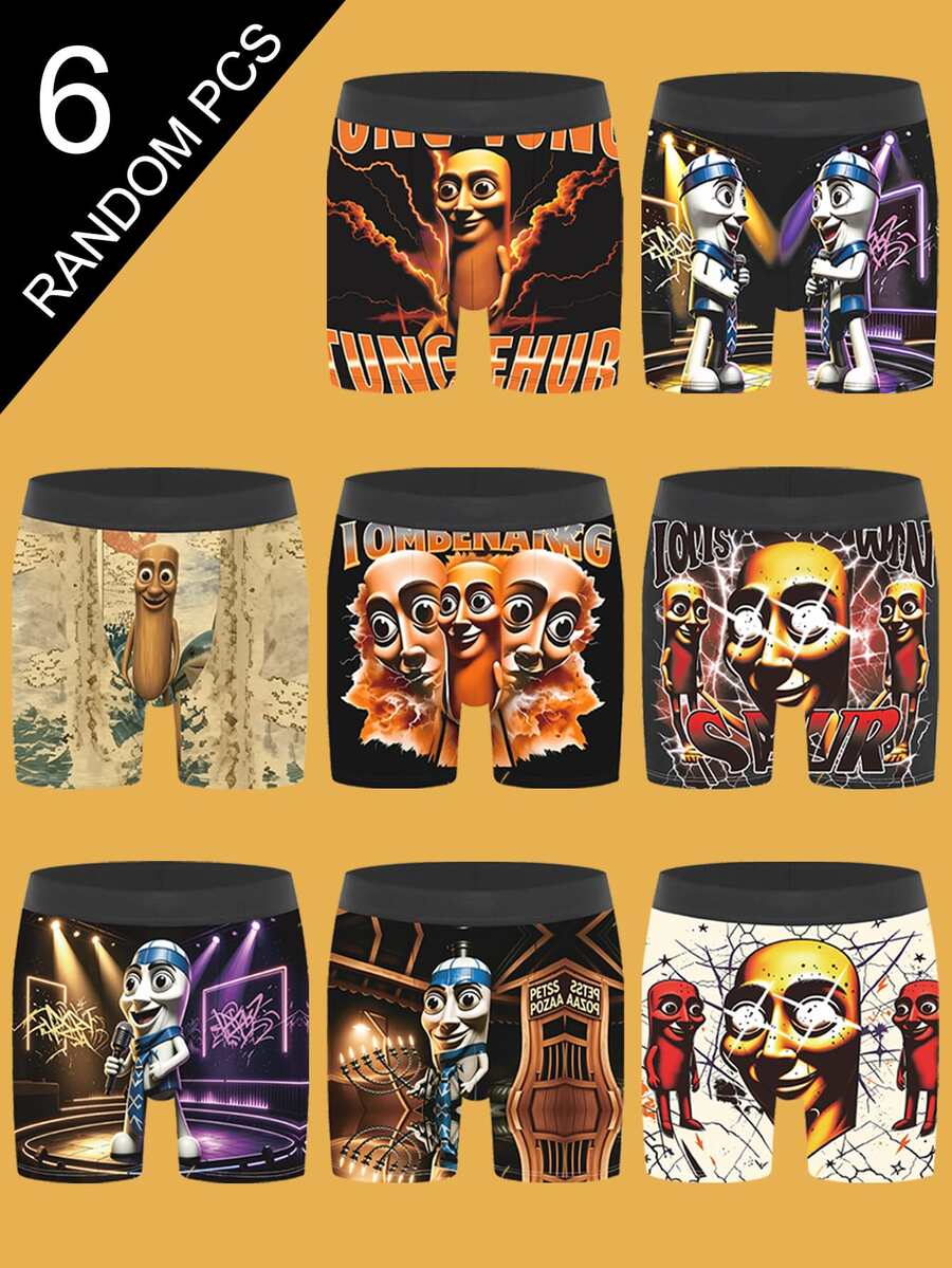 Notgurli Men's Boxer Briefs Fashion Print Funny - Multicolor - View 1