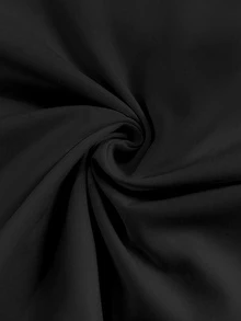 GlowEve CURVE 大尺碼長袖針織拼接開襟鈕扣開衫襯衫，領口設計與露肩設計 - 黑色 - 查看 8