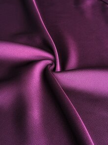 Viva Relle Plus Size Women Solid Color Asymmetric Shoulder Top And Skirt Fashion Set - Purple - View 7