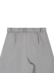 SLATEMANN Men's Navy Blue Striped Long Pants, Fashion Design Loose Fit Versatile Casual Wide Leg Trousers - Light Grey - View 6