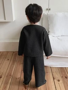 Dazy Kids Infant (Boy) Autumn/Winter Long Sleeve Jacket Set - Grey - View 2