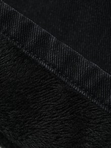 DAZY Teen Girl Pocket Wide Leg Loose Casual Versatile Denim Jeans - Black - View 9