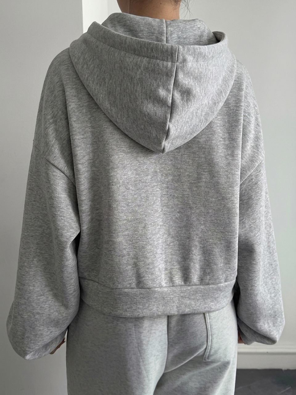 Women's Solid Color Drop Shoulder Long Sleeve Zip-Up Casual Sweatshirt