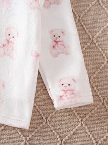 1 Set Baby Girl Round Neck Long Sleeve Pants - Pink - View 4