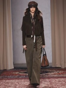 Anewsta Women's New Fashion Casual Brown Tassel Jacket - Brown - View 2