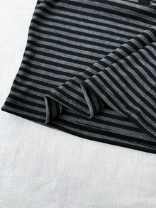 SHEIN Elladie kids Teen Girl Button Design Striped Camisole, All-Match Versatile Daily Style, Perfect For Everyday Wear, Outdoor Travel And More - Black - View 7