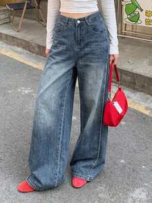 DAZY Women's Casual Daily Denim Jeans With Pockets And Buttons - Blue - View 5