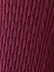 Feyla Women's Plus Size Casual Versatile Cable Knit Long Sleeve Dress - Burgundy - View 7