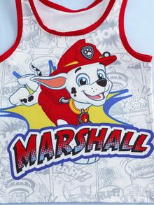 SHEIN | PAW Patrol Young Boy Cartoon Print Tank Top For Weekend Outings - White - View 5