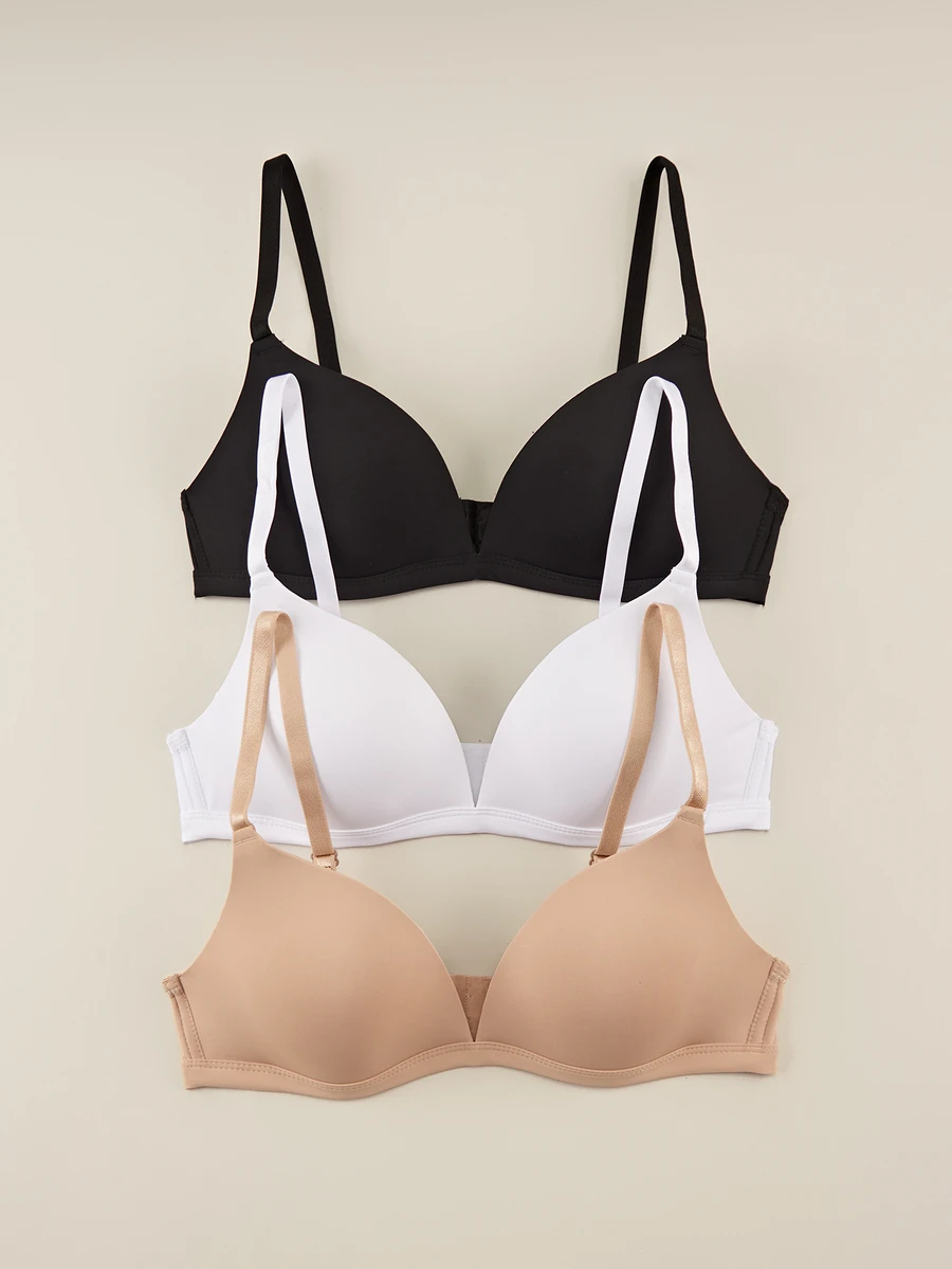 Bralution Bra Kasual Nyaman Warna Polos untuk Wanita - MultiWarna - View 1