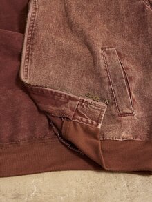 Bohemela Jaket Wanita Tenun Warna Polos Kasual - Coklat - View 9