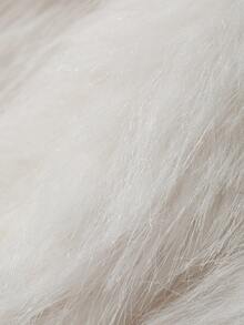 DAZY Women's Autumn/Winter Fashion Solid Color Faux Fur Coat - Beige - View 10