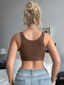 SHEIN 5pcs/Set Women's Front Closure Wire-Free Bras - Multicolor - View 2